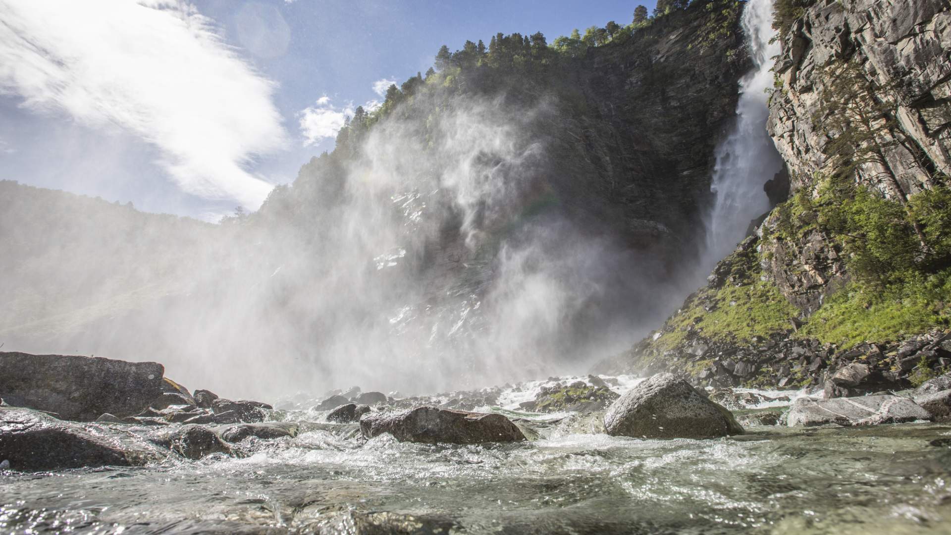 Die Wasserfälle hinein Åmotan