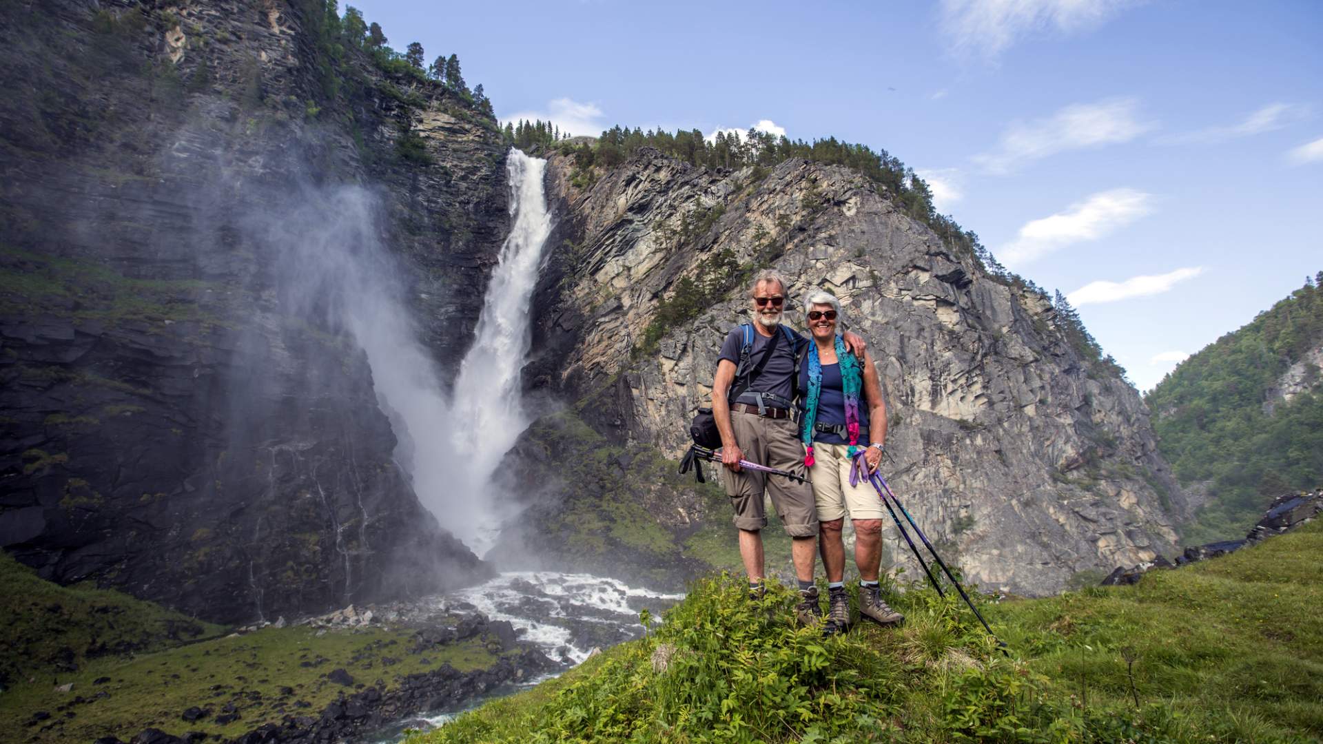 Die Wasserfälle hinein Åmotan