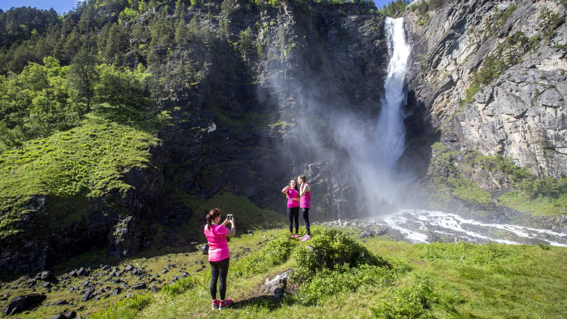 Die Wasserfälle hinein Åmotan