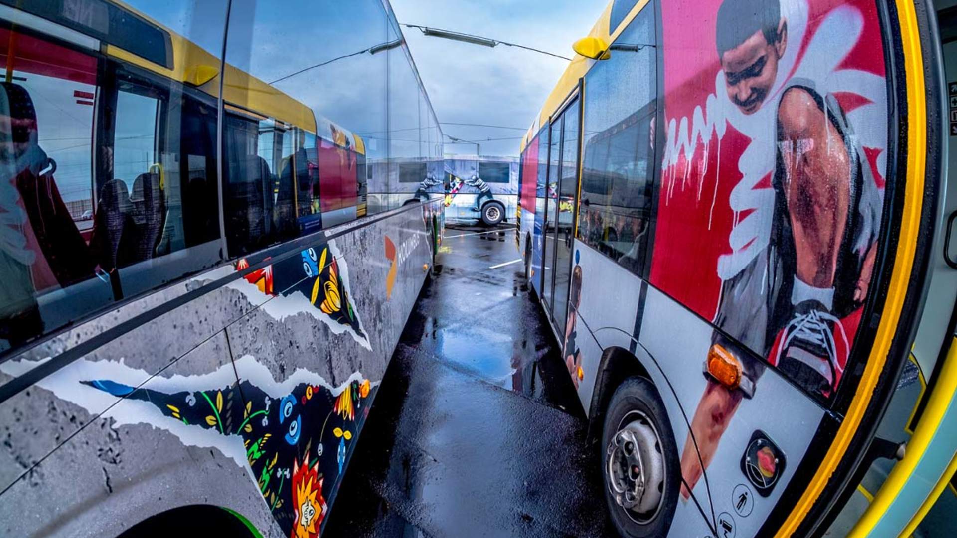 Streetart-busser i Stavanger