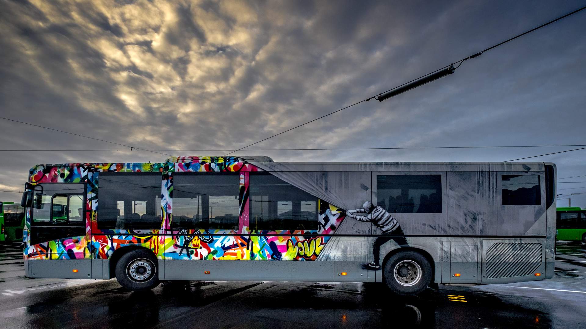 Streetart-busser i Stavanger