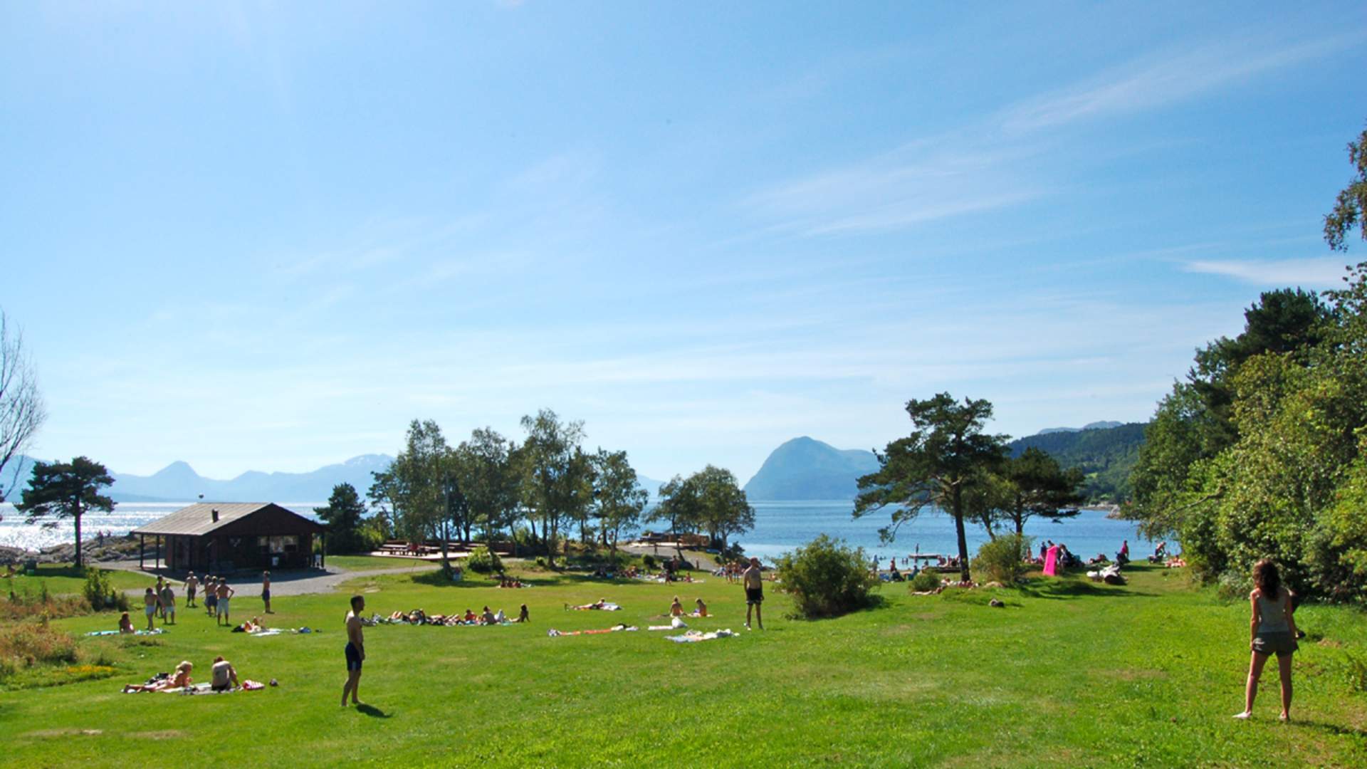 Kringstadbukta badestrand i Molde