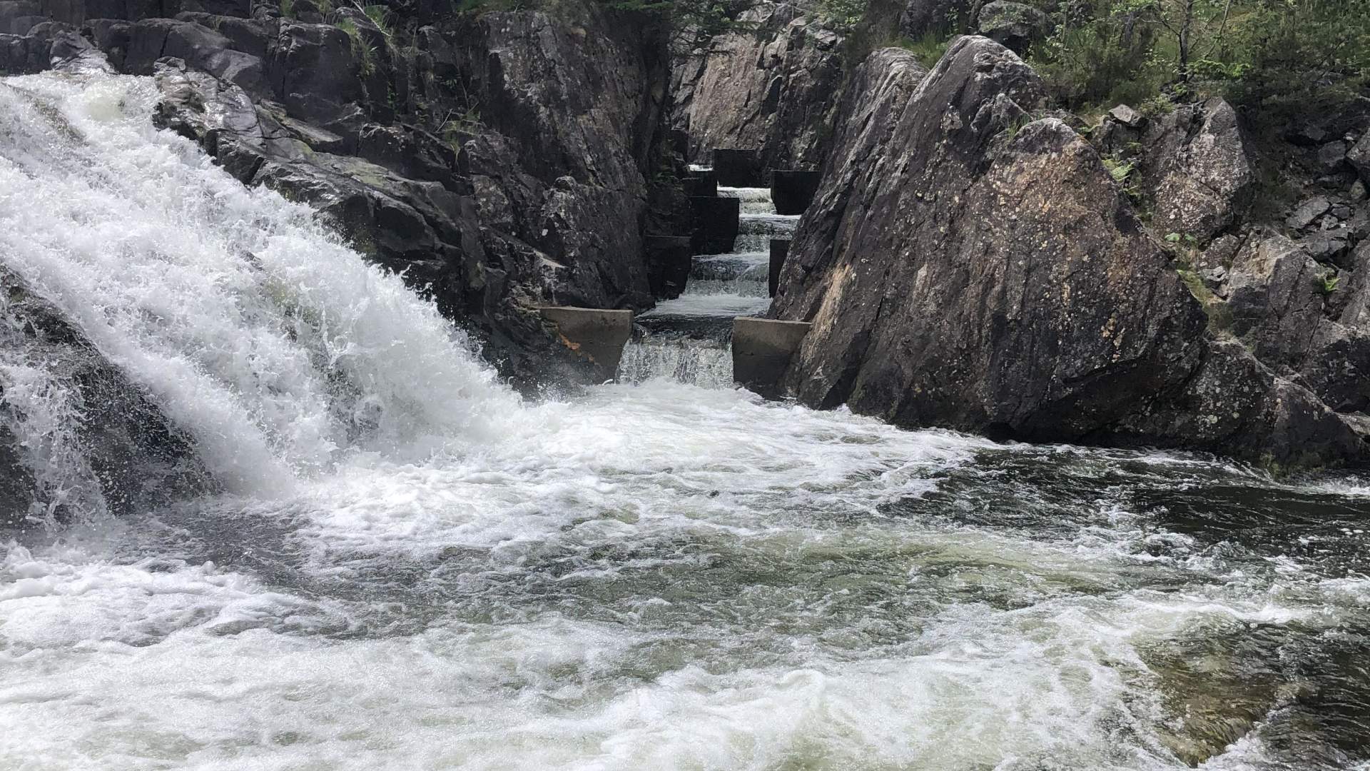 The waterfall in the Jørpelands-river – and the nature path