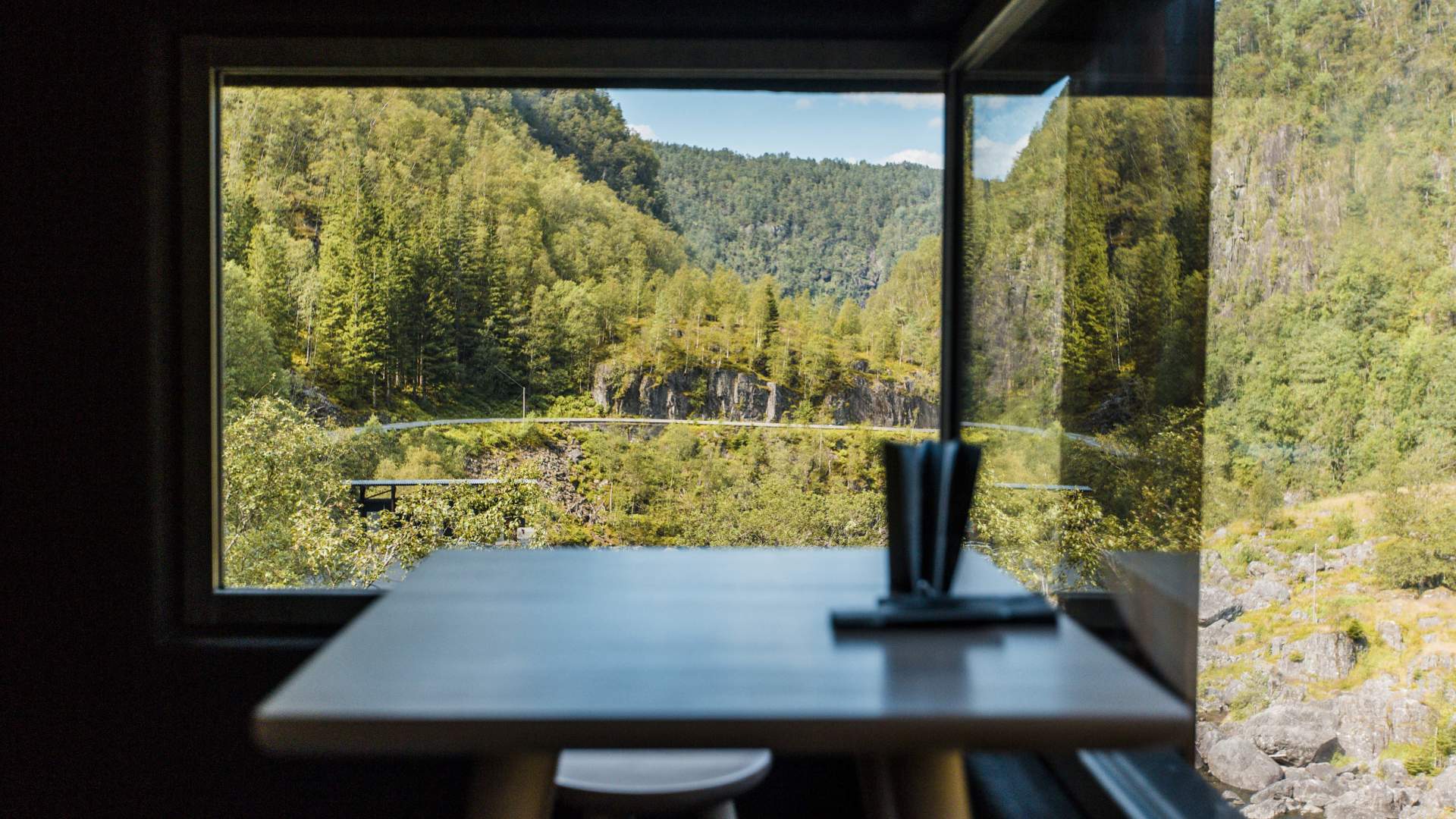 Summer cafe at Allmannajuvet, Sauda