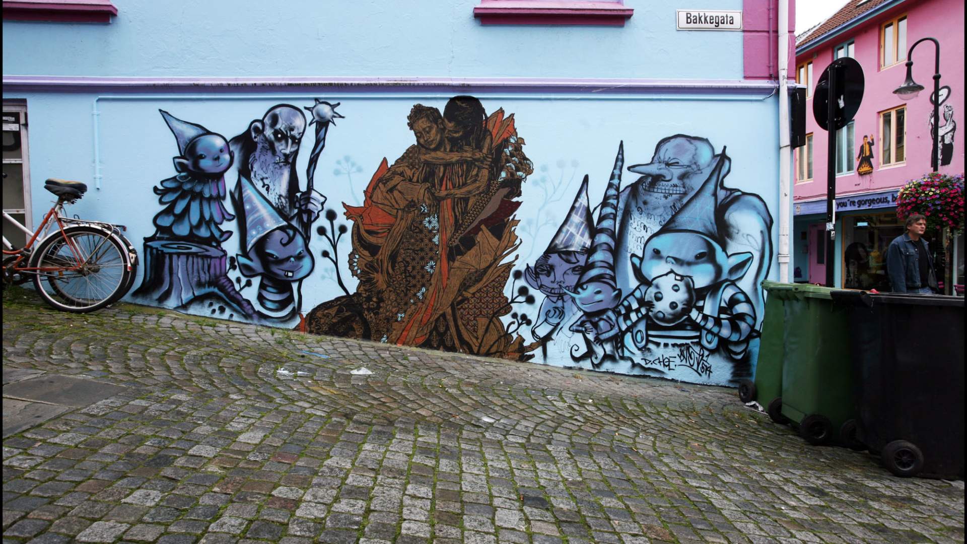 Stavanger Street Art: "Untitled" von David Choe und Swoon