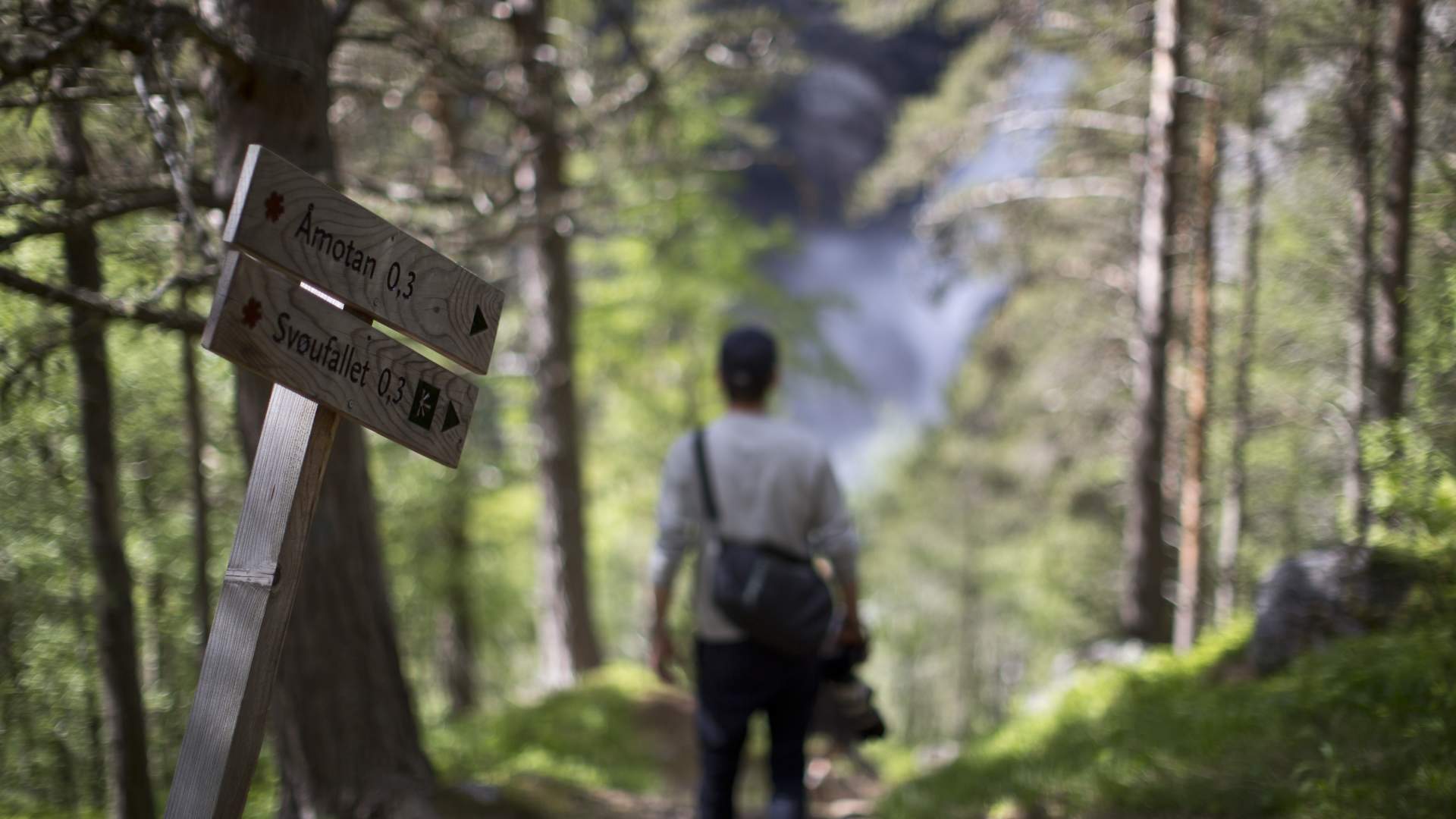 Die Wasserfälle hinein Åmotan
