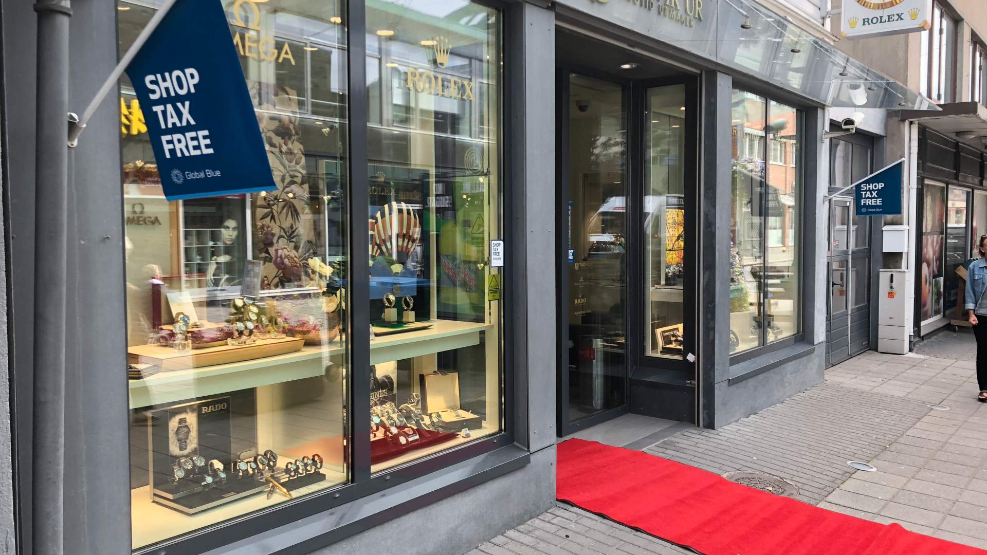 Shoppen im zentrum von Haugesund