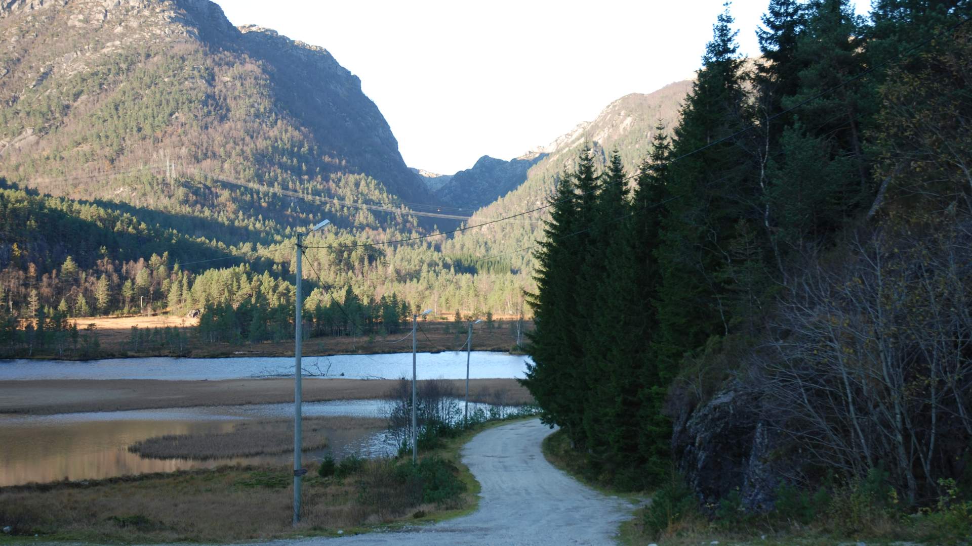 Tursti til lysløypa i Tveitedalen