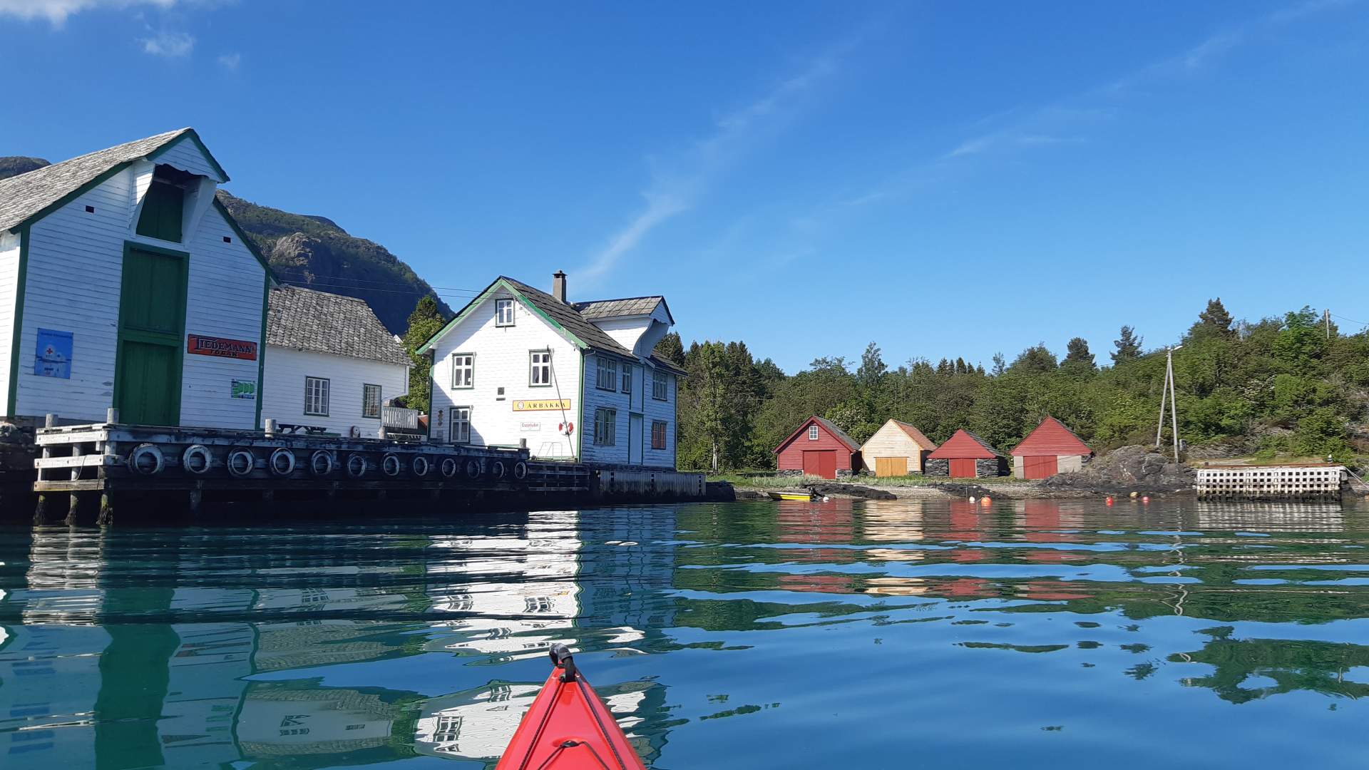 Kayak rental at Årbakka Trading Post