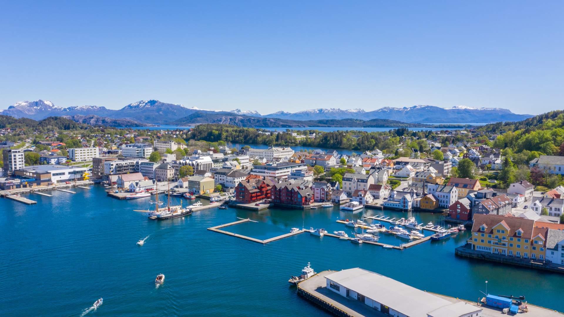 Boat route from Florø to Måløy - Kystvegsekspressen