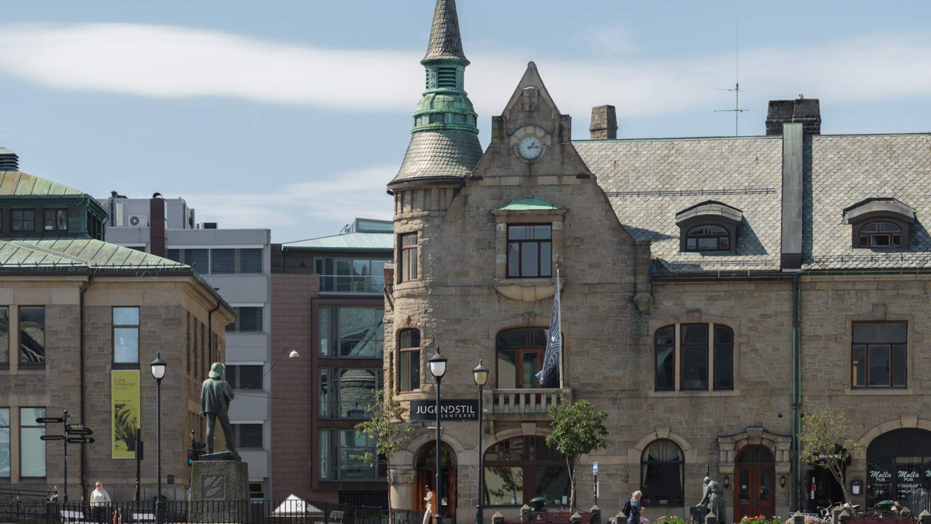 Jugendstilsenteret og KUBE sett fra Brosundet