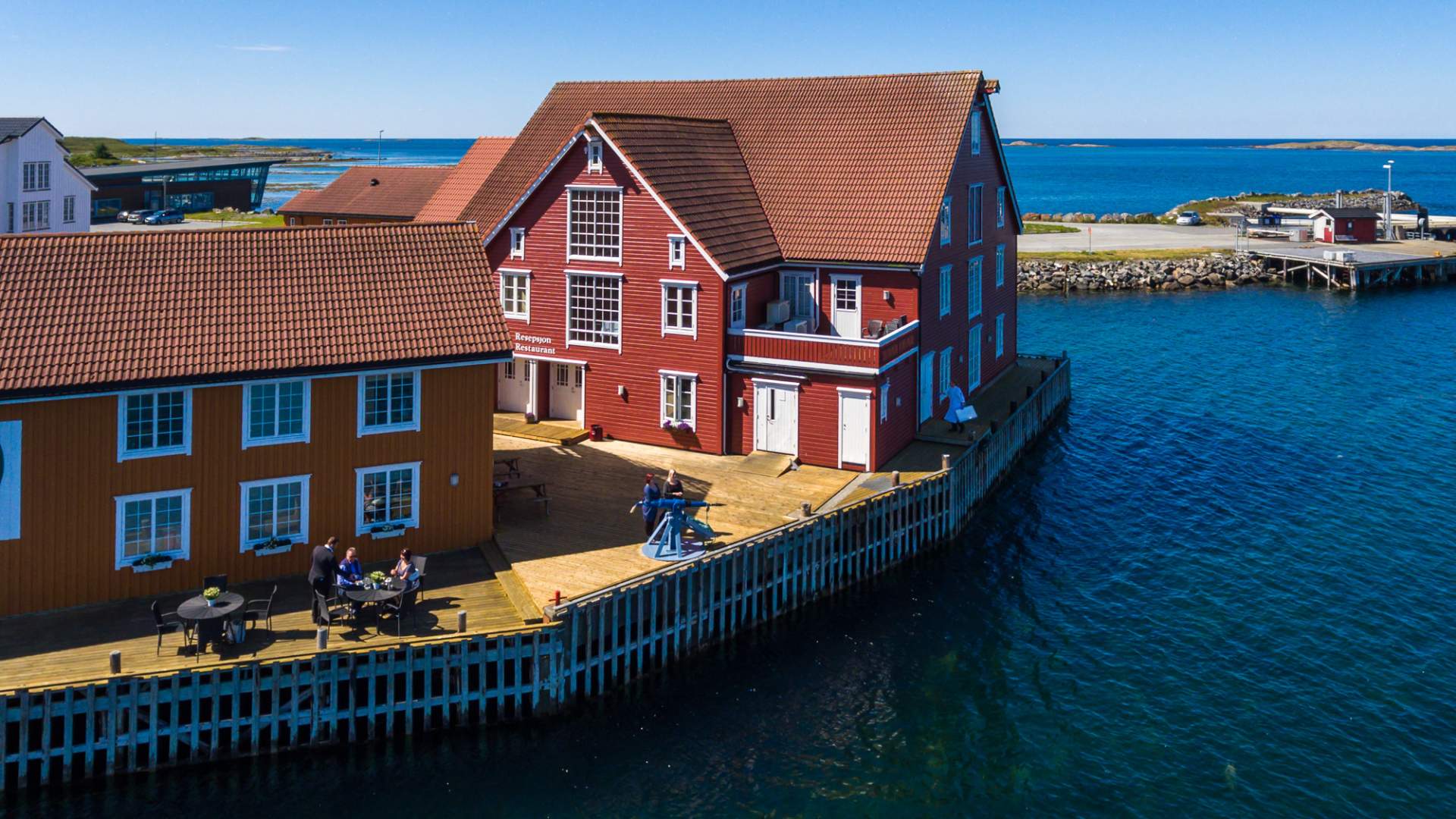 Restaurant Sjøhuset på Finnøya i flotte omgivelser