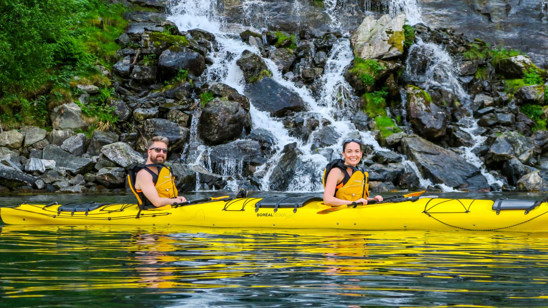 Kayaking in beautiful nature