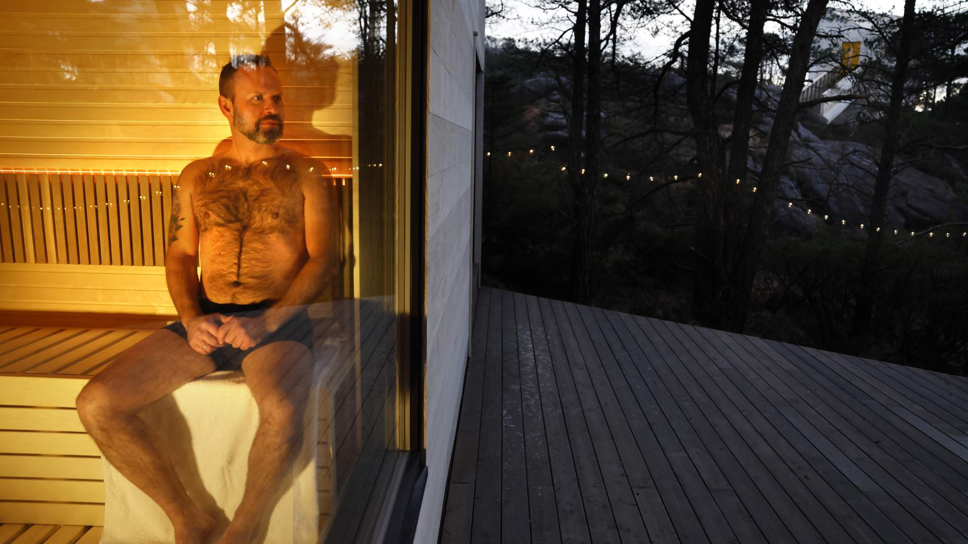 Avslapning i saunaen