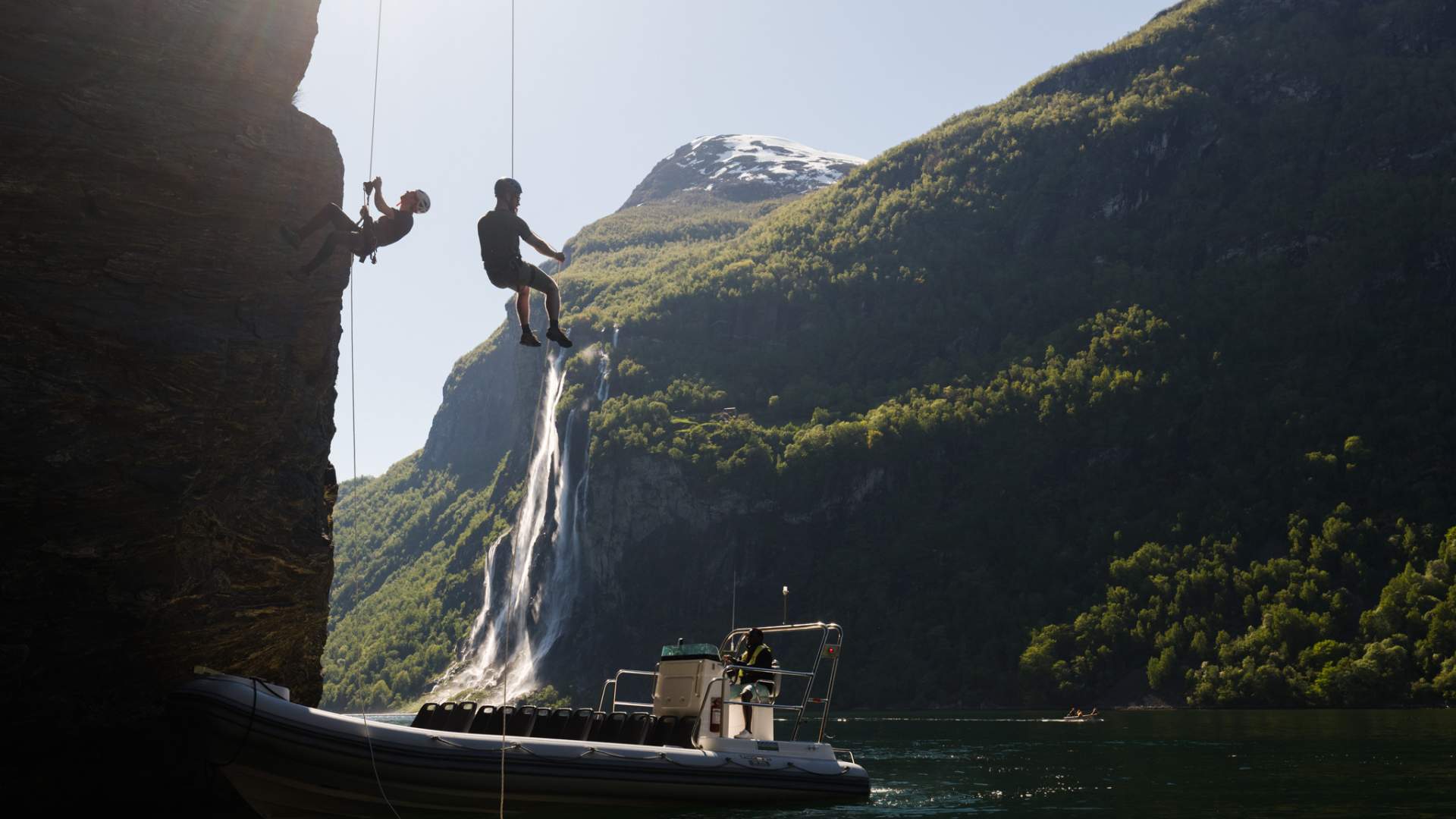 One last look up the overhanging cliff