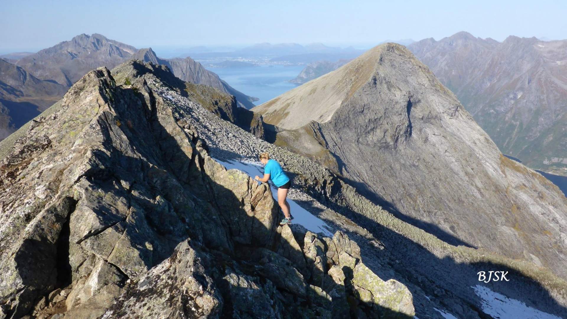 Klyving siste del mot toppen