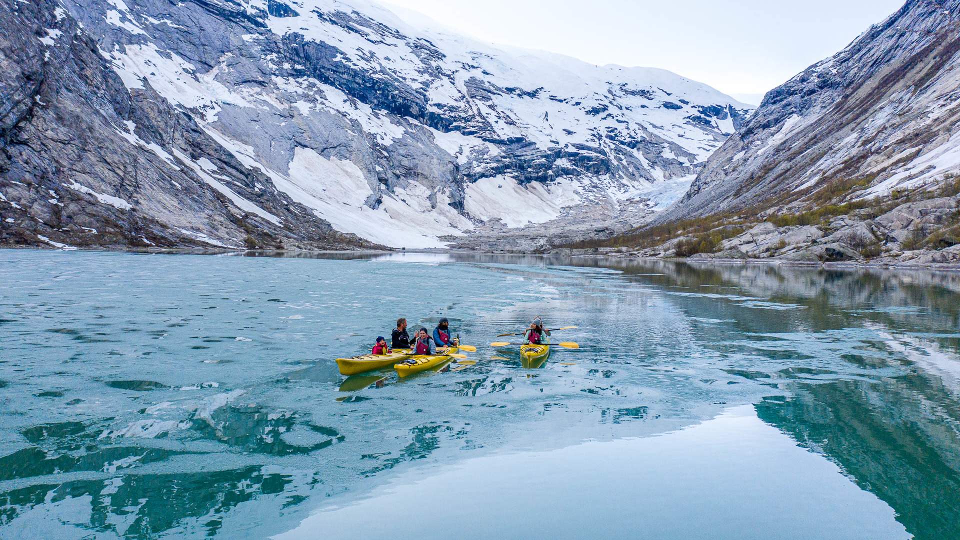 Kayaking on Nigardsbrevatnet and hike on Nigards Glacier