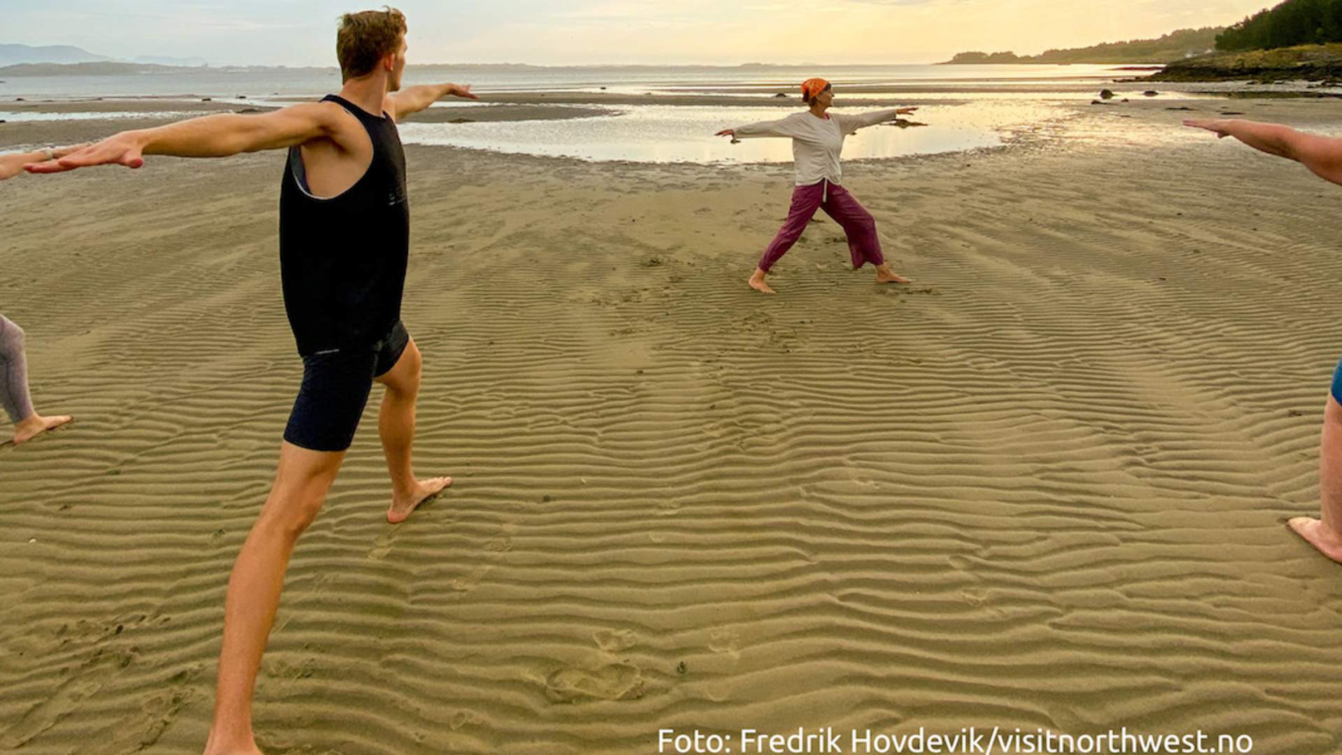 Yoga på stranden