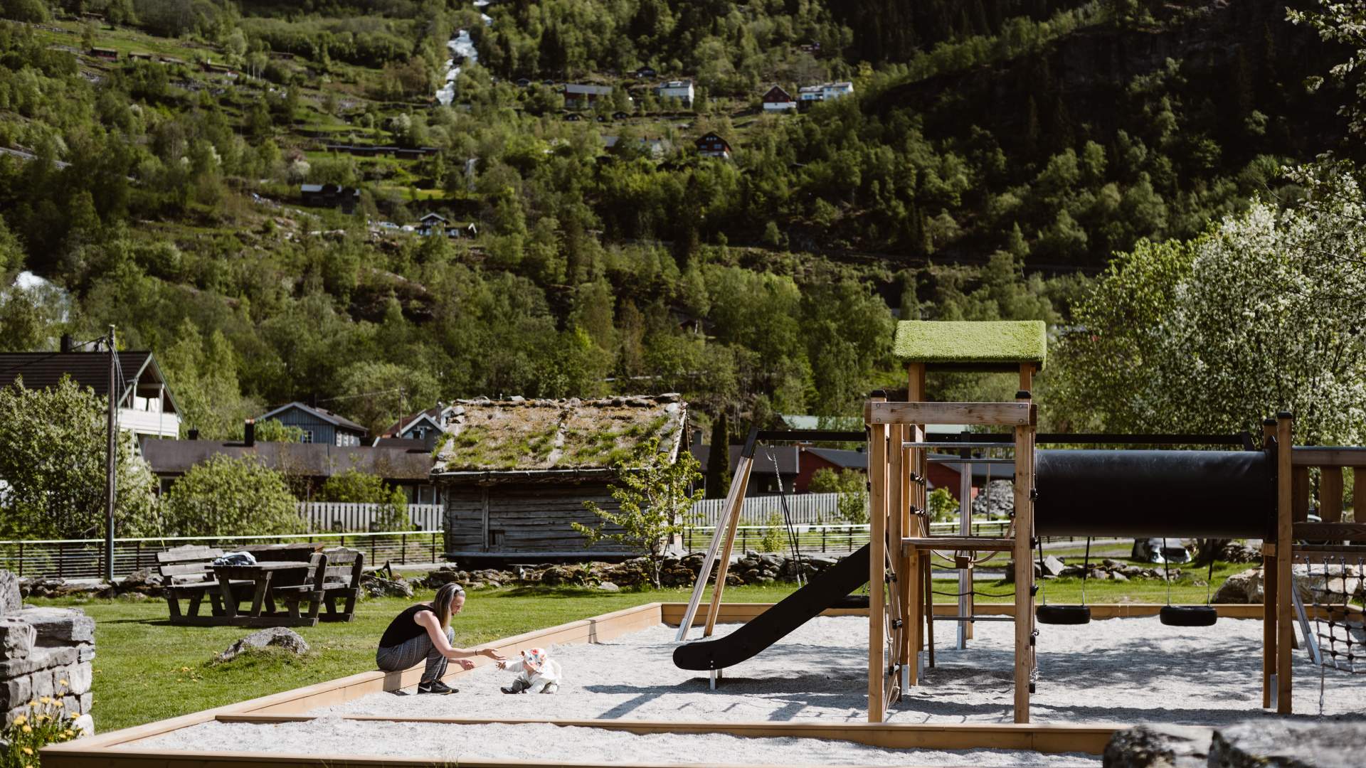Uteareal ved Norsk Fjordsenter