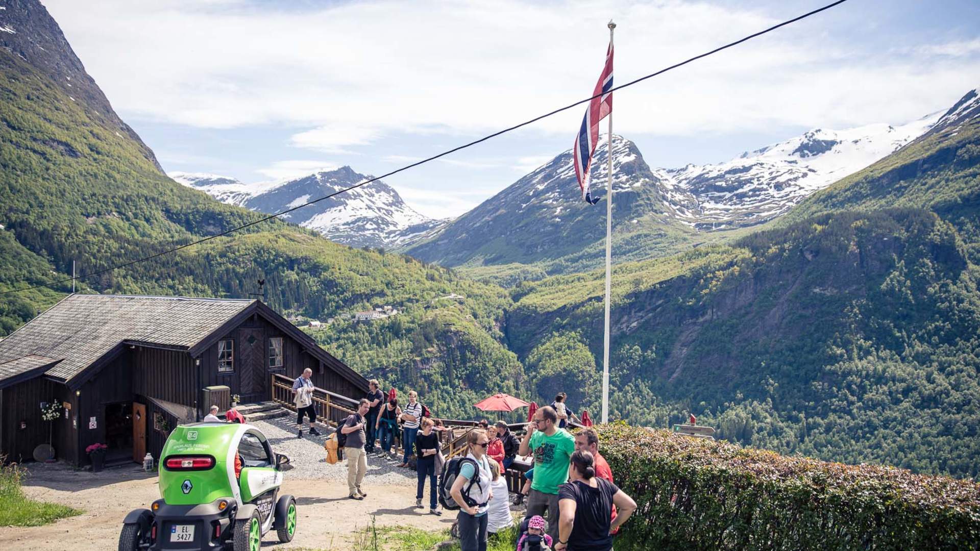 Flotte stop på vei opp til Flydalsjuvet.