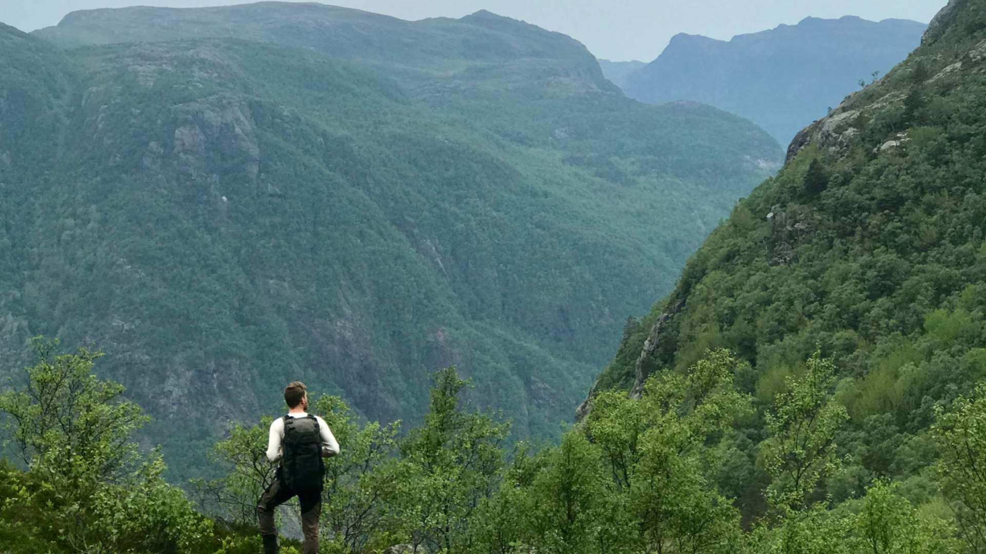 Ramnstoknuten is surrounded by green