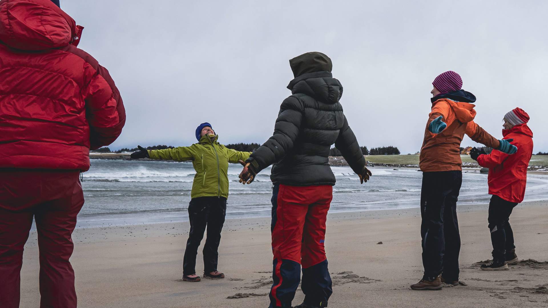 Outdoor yoga by the Atlantic road with OmStavika