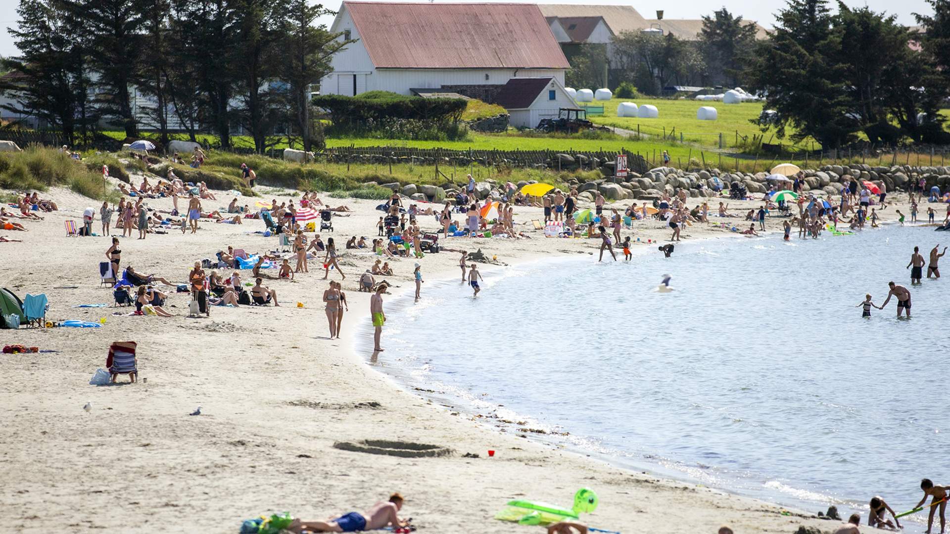 Sandestranden i juli
