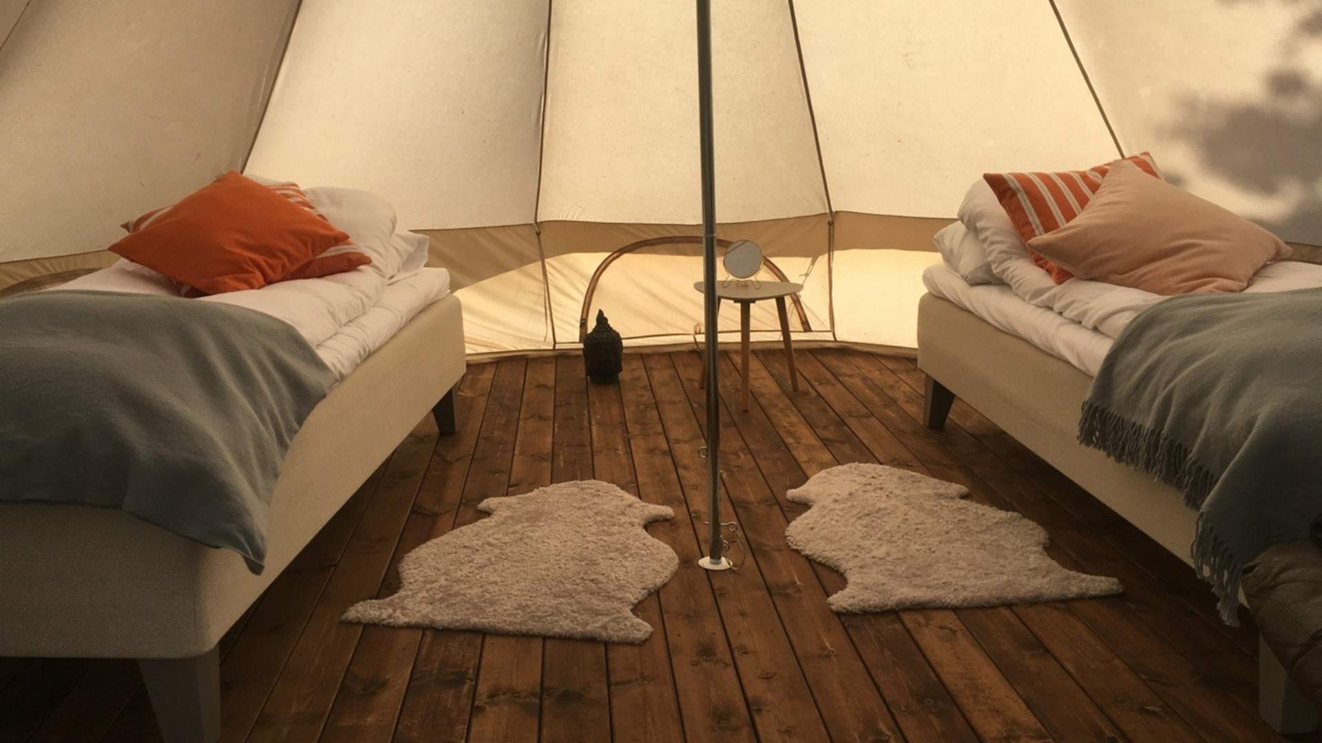 Sov godt på glamping hos Meretes Garden