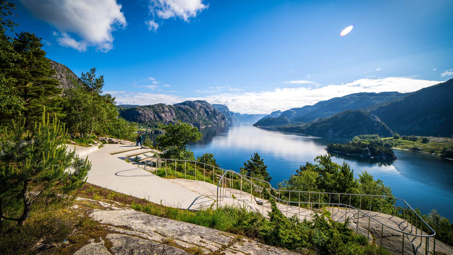 Der Aussichtspunkt in Høllesli am Lysefjord