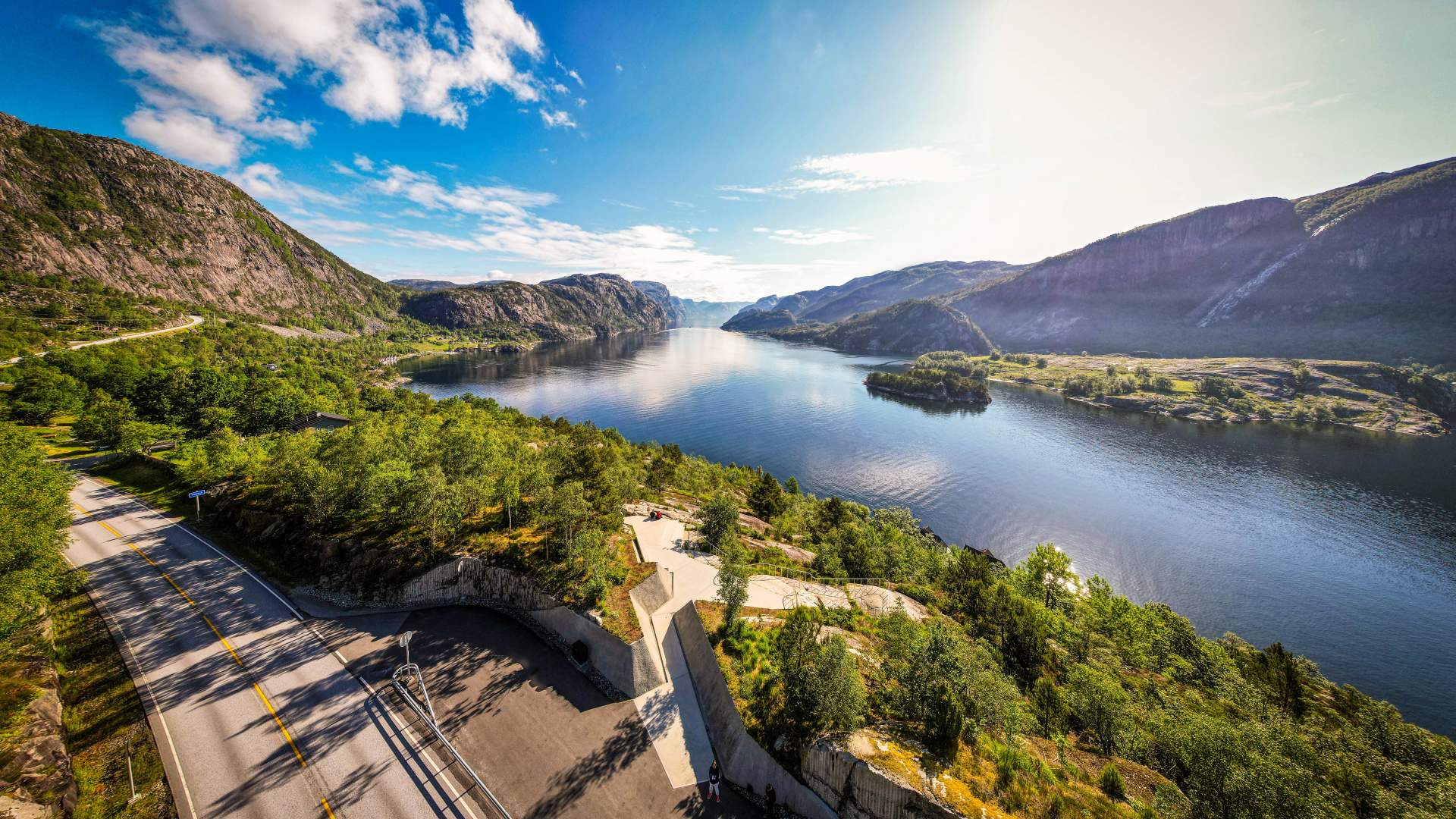 Der Aussichtspunkt in Høllesli am Lysefjord