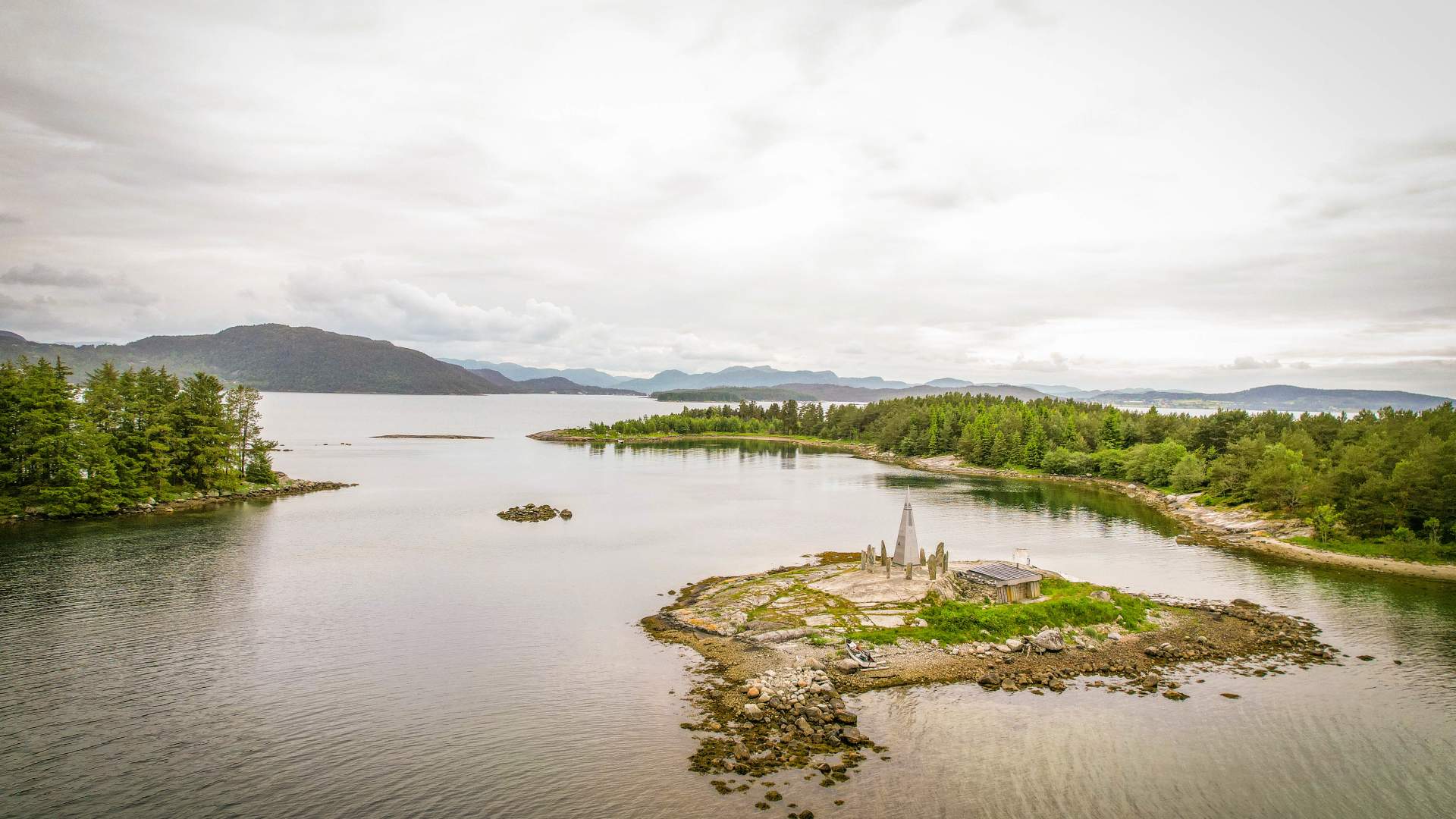 Solspeilet på Klungholmen i Strand
