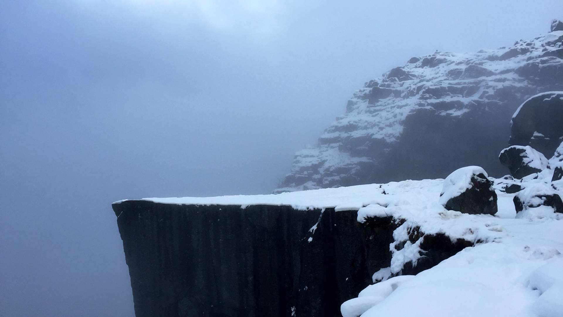 Vinter på Preikestolen