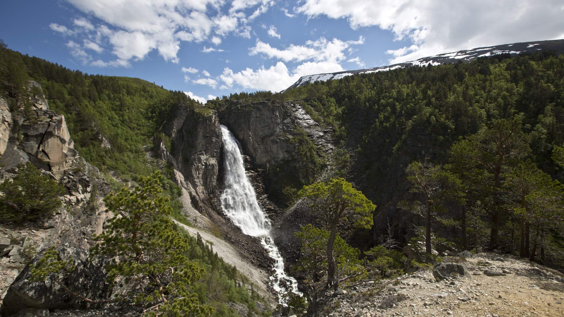 Die Wasserfälle hinein Åmotan