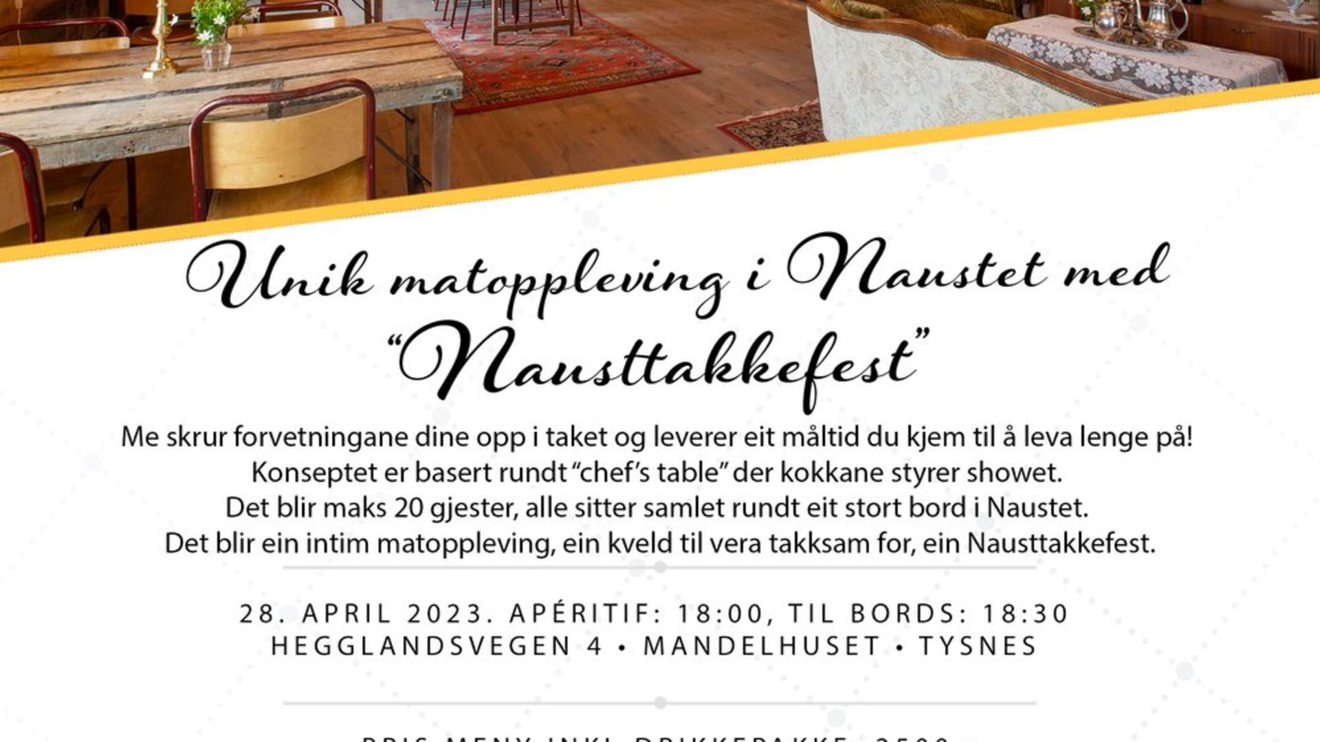 Nausttakkefest - Ei unik matoppleving i Naustet