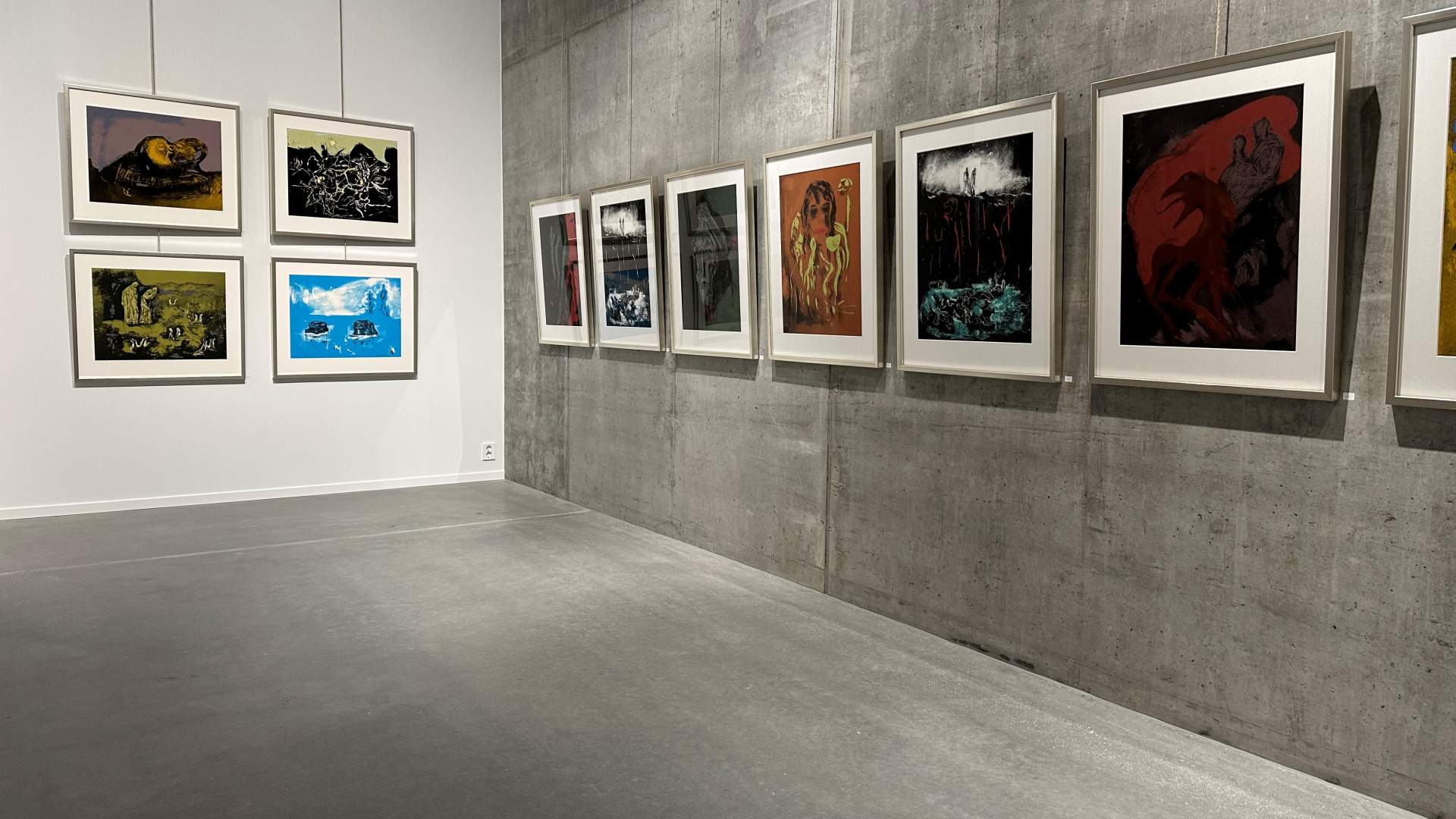 Kunstutstilling, her fra utstillingen med Håkon Bleken.