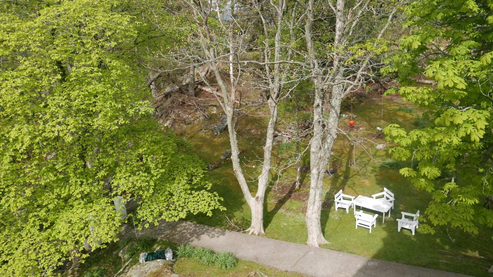 Uteområde ved Leirvik fyrstasjon