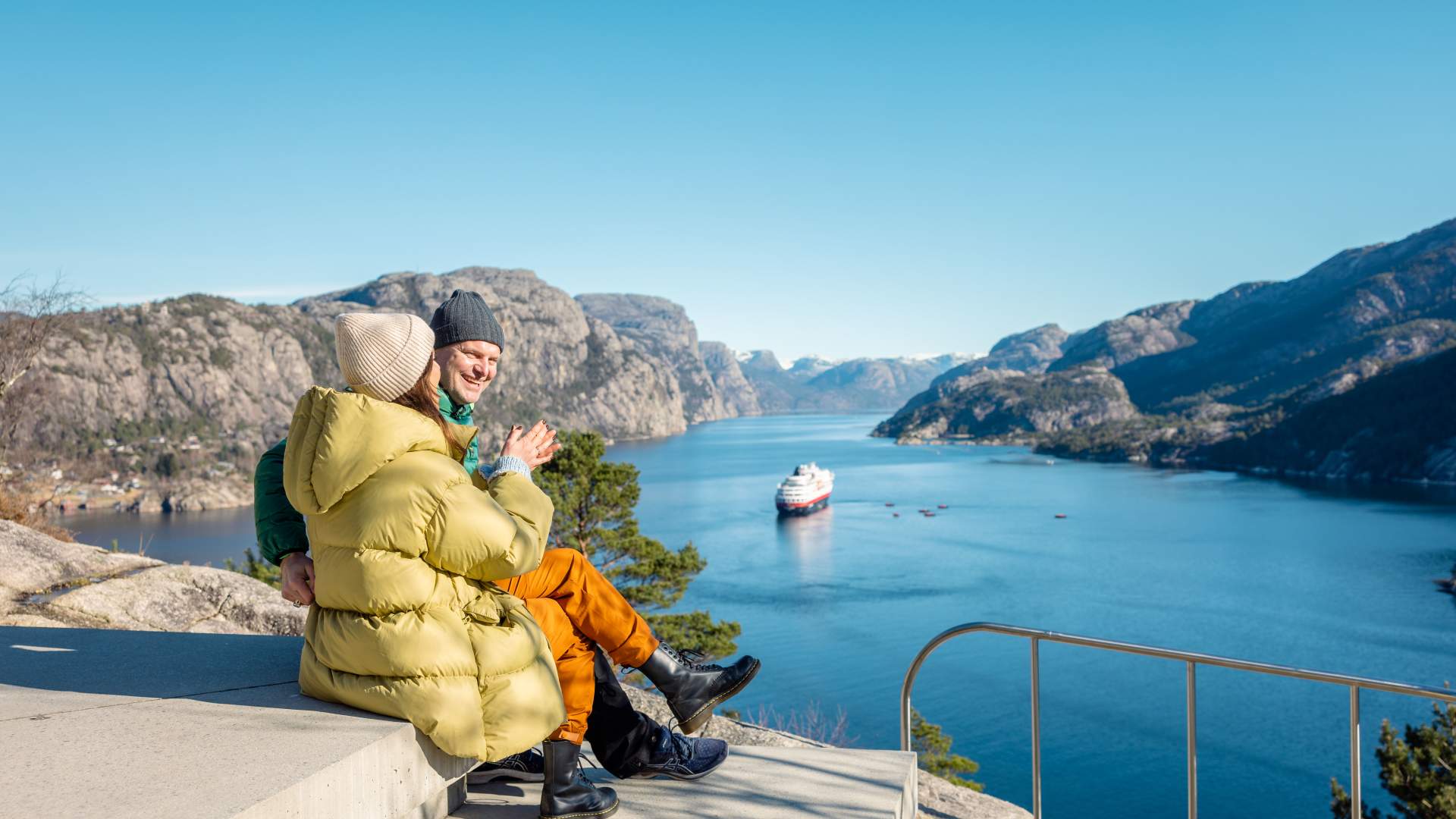 Der Aussichtspunkt in Høllesli am Lysefjord