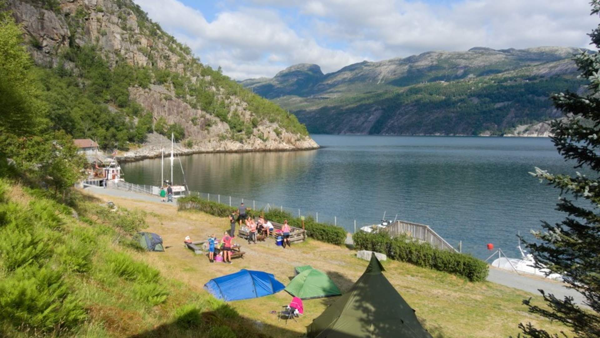 Camping in Flørli by the Lysefjord
