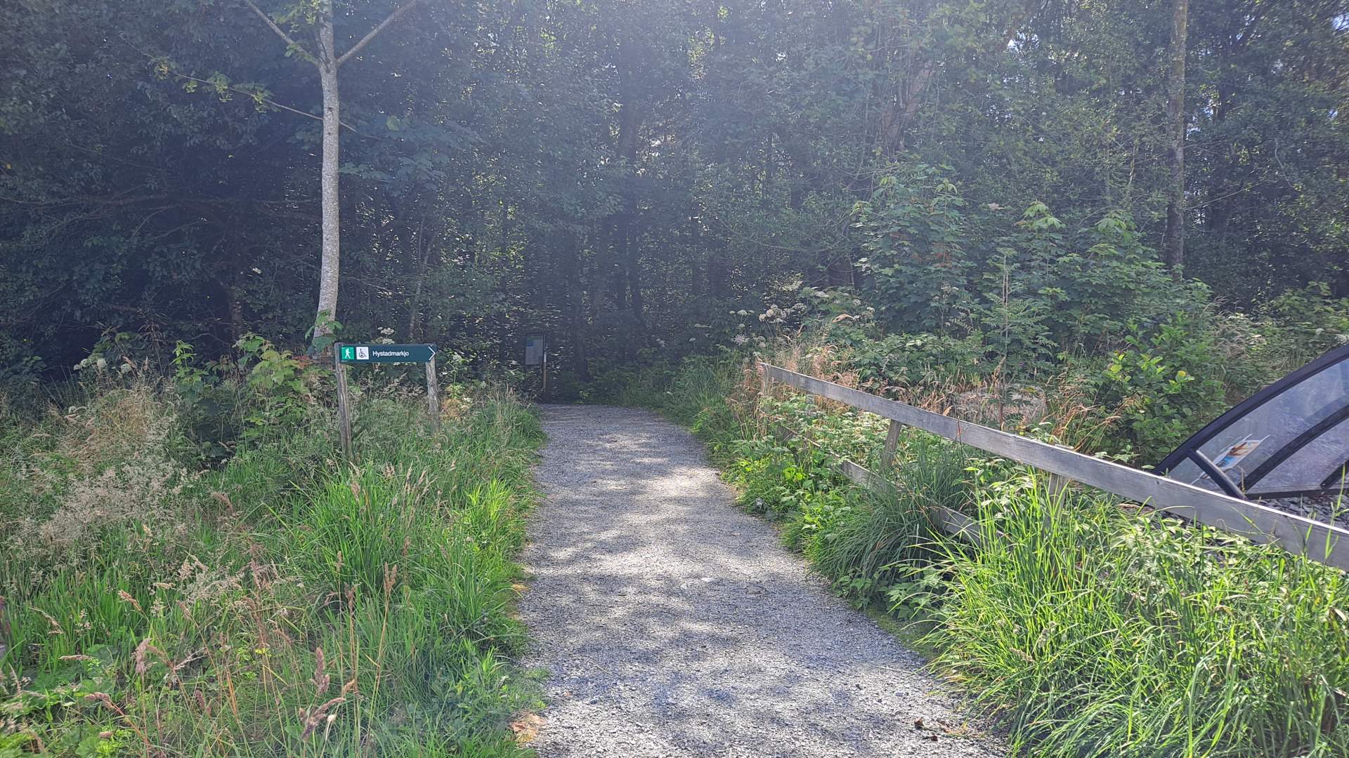 Starten av turen til Hystadmarkjo