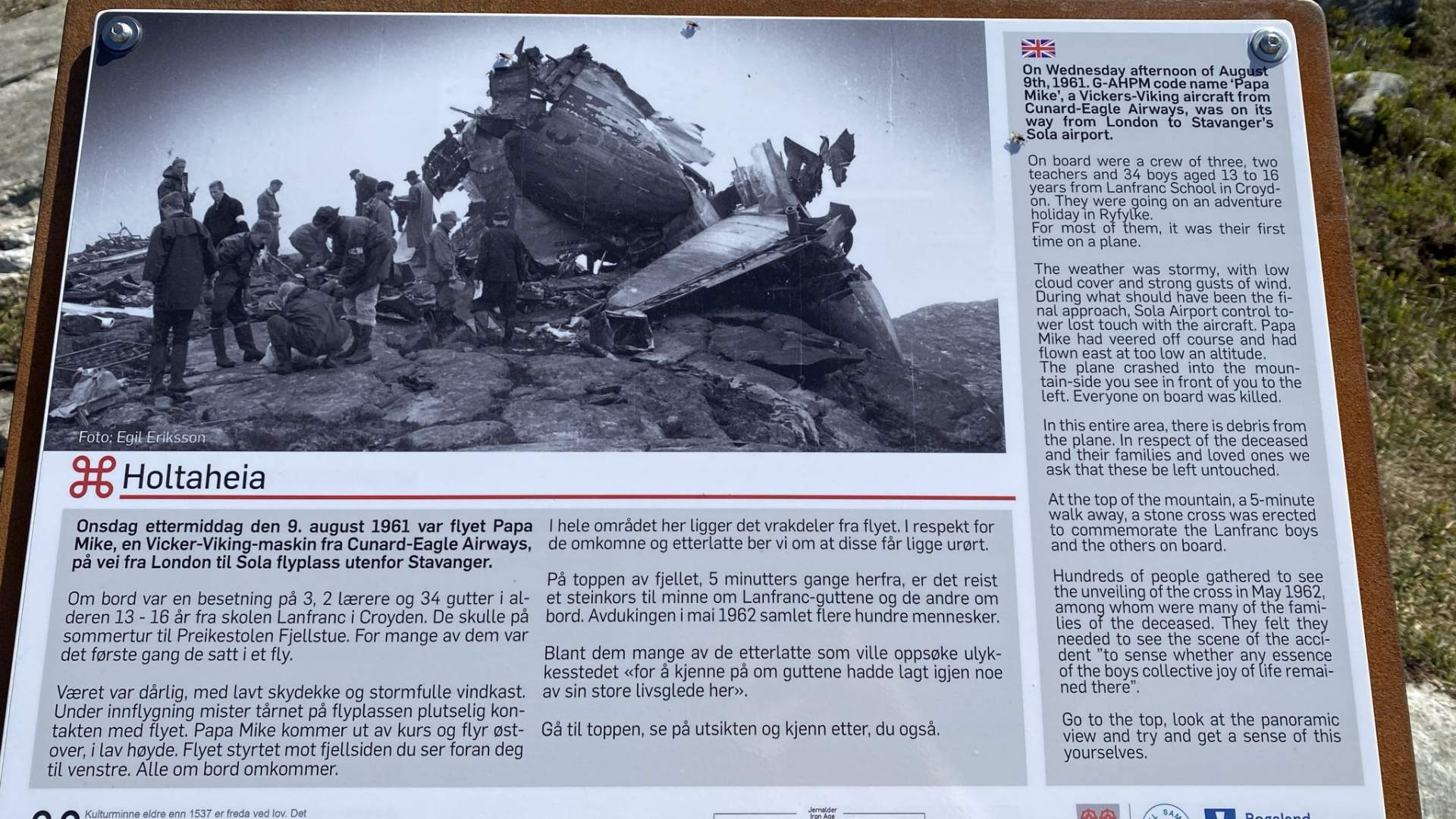 Fjelltur til Topphøna, via Minnesmerket, i Strand