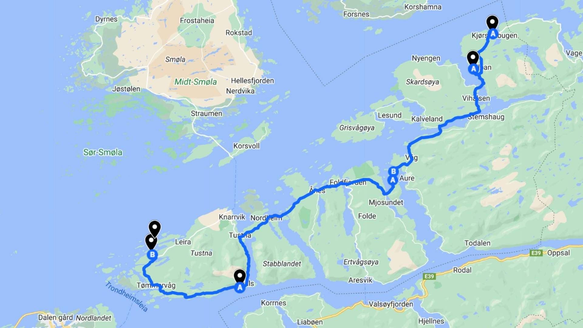 4-dagers sykkeltur med hengekøyeovernatting i Aure