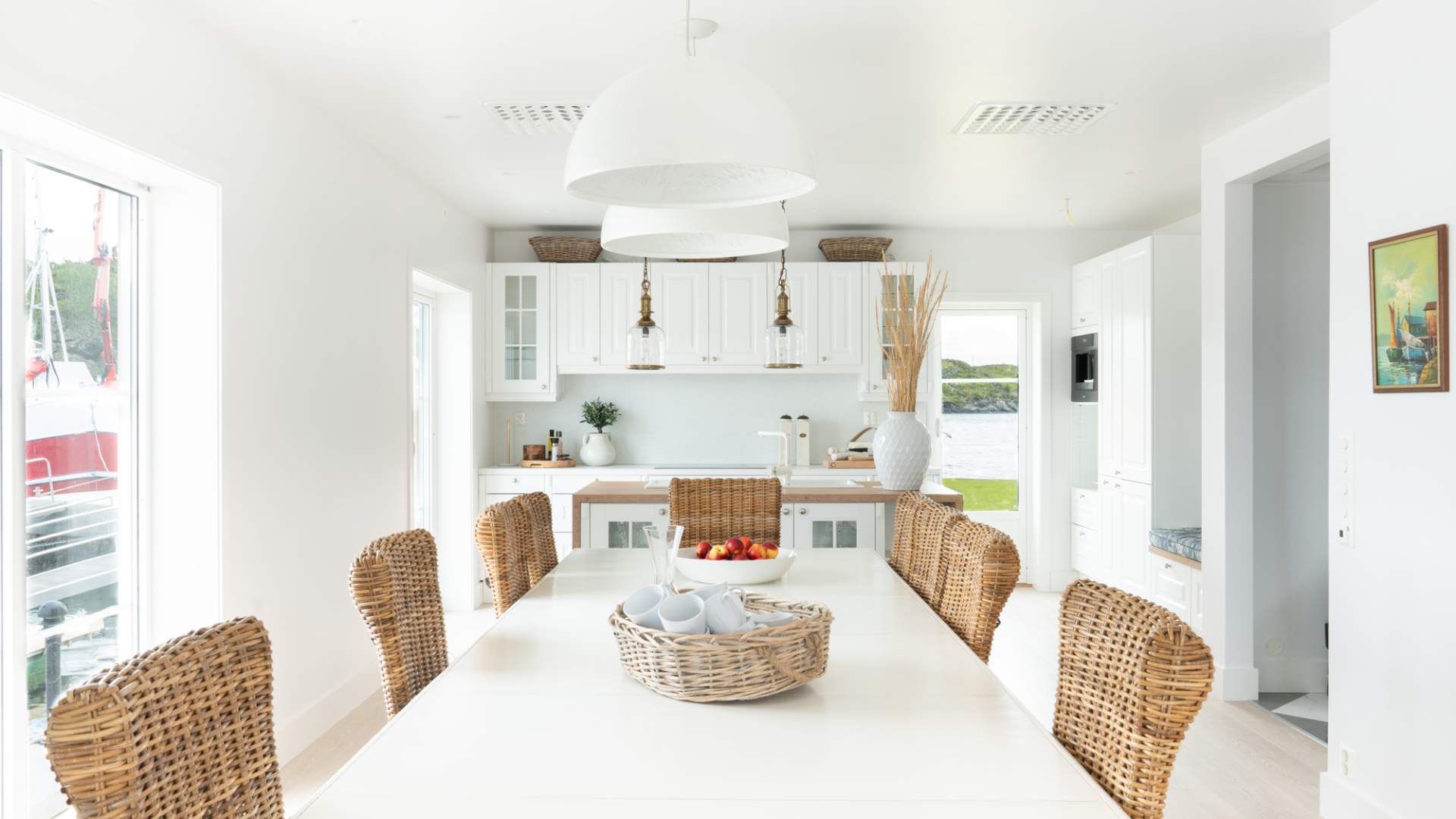 Kjøkkenet i Kvitanaustet har god plass