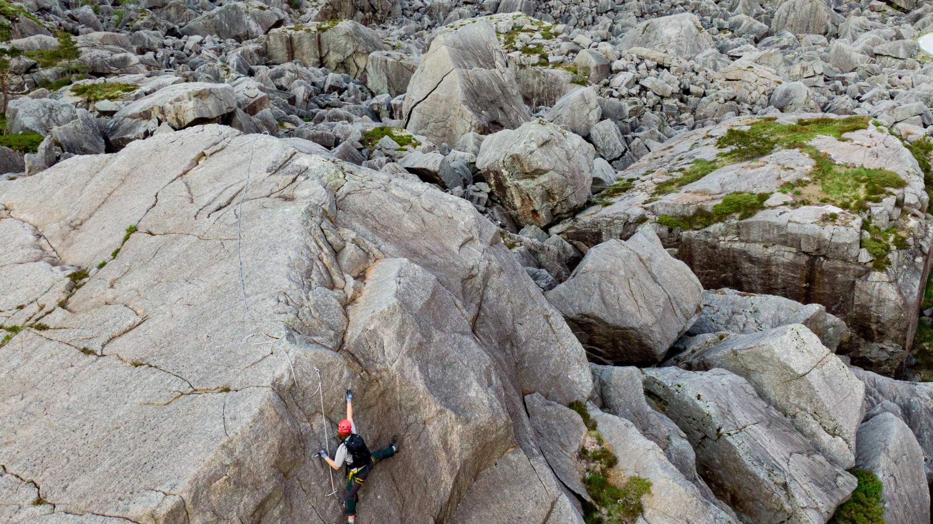 Climbing the Via Ferrata Gloppedalsura