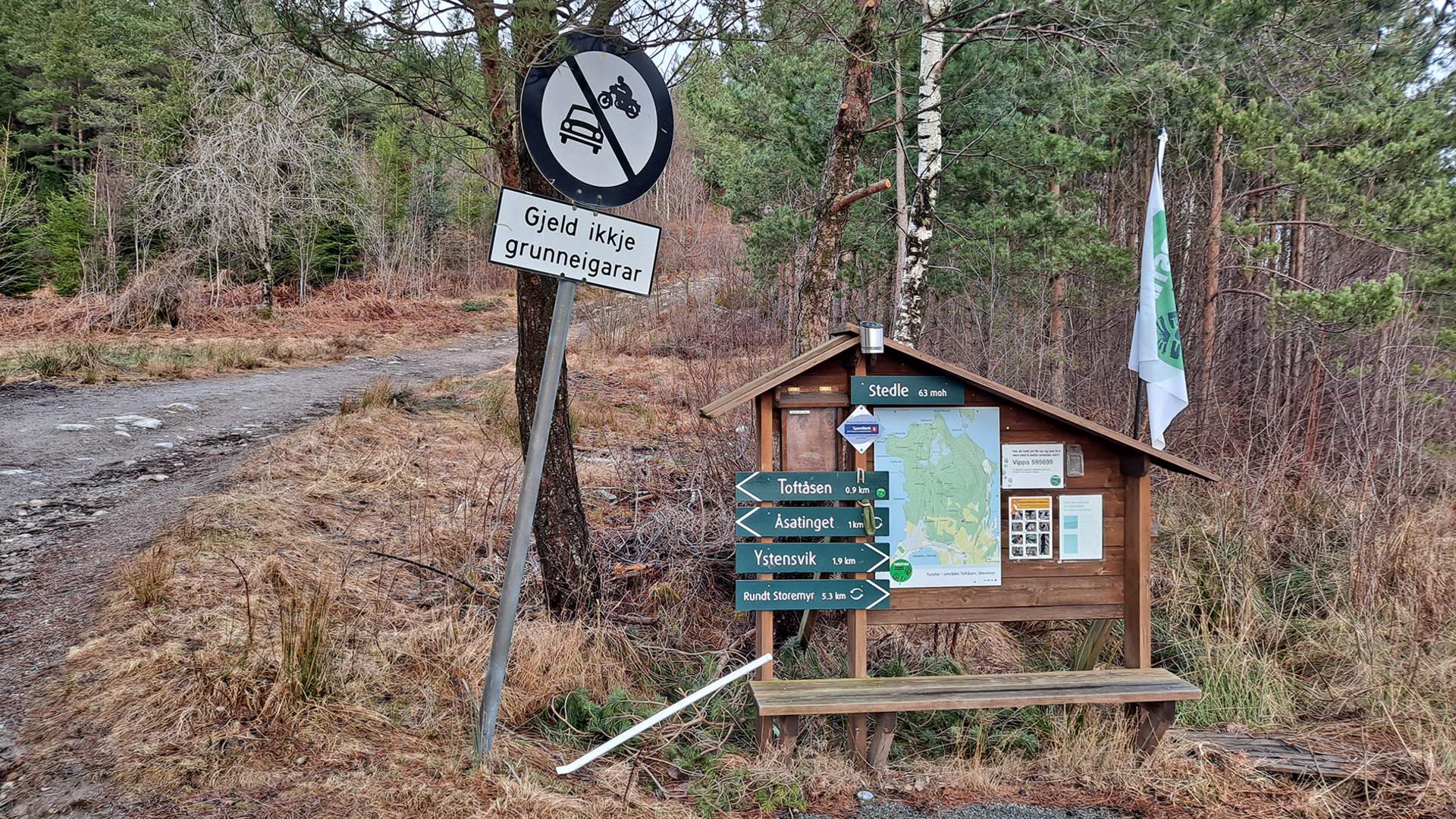 Turløypa til Toftåsen og Åsatinget er godt merka