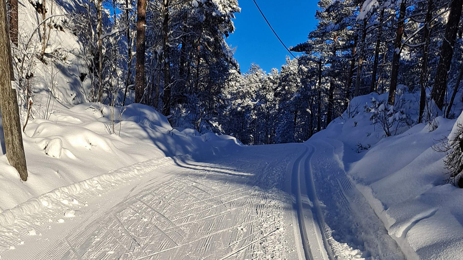 Skiløypa kalla "lysløypo" av lokalbefolkinga.