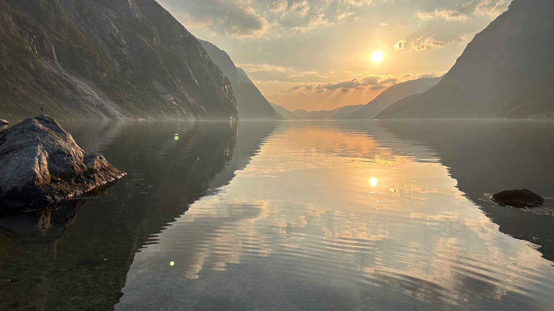 Solnedgang Lysefjorden