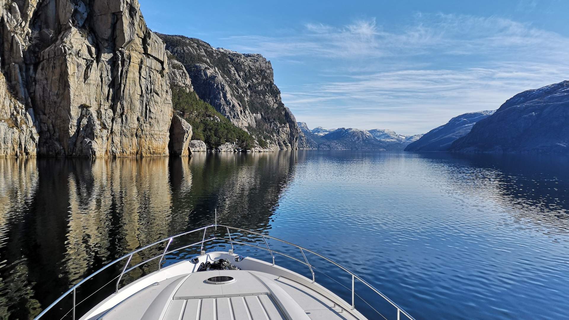 Experience a half-day fjord cruise to the Lysefjord and Preikestolen