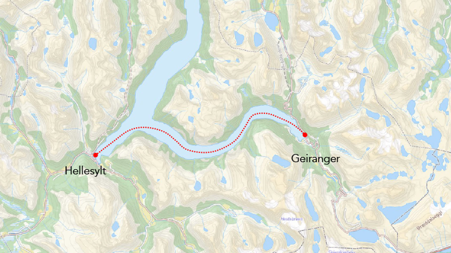 Fjordcruise til Geiranger fra Hellesylt med Cruise Service