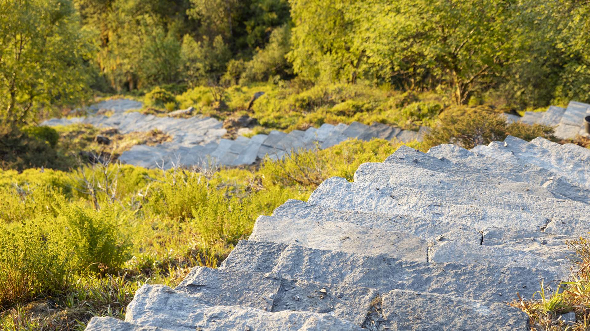 Flotte sherpatrapper på deler av stien opp til Tysnessåto.