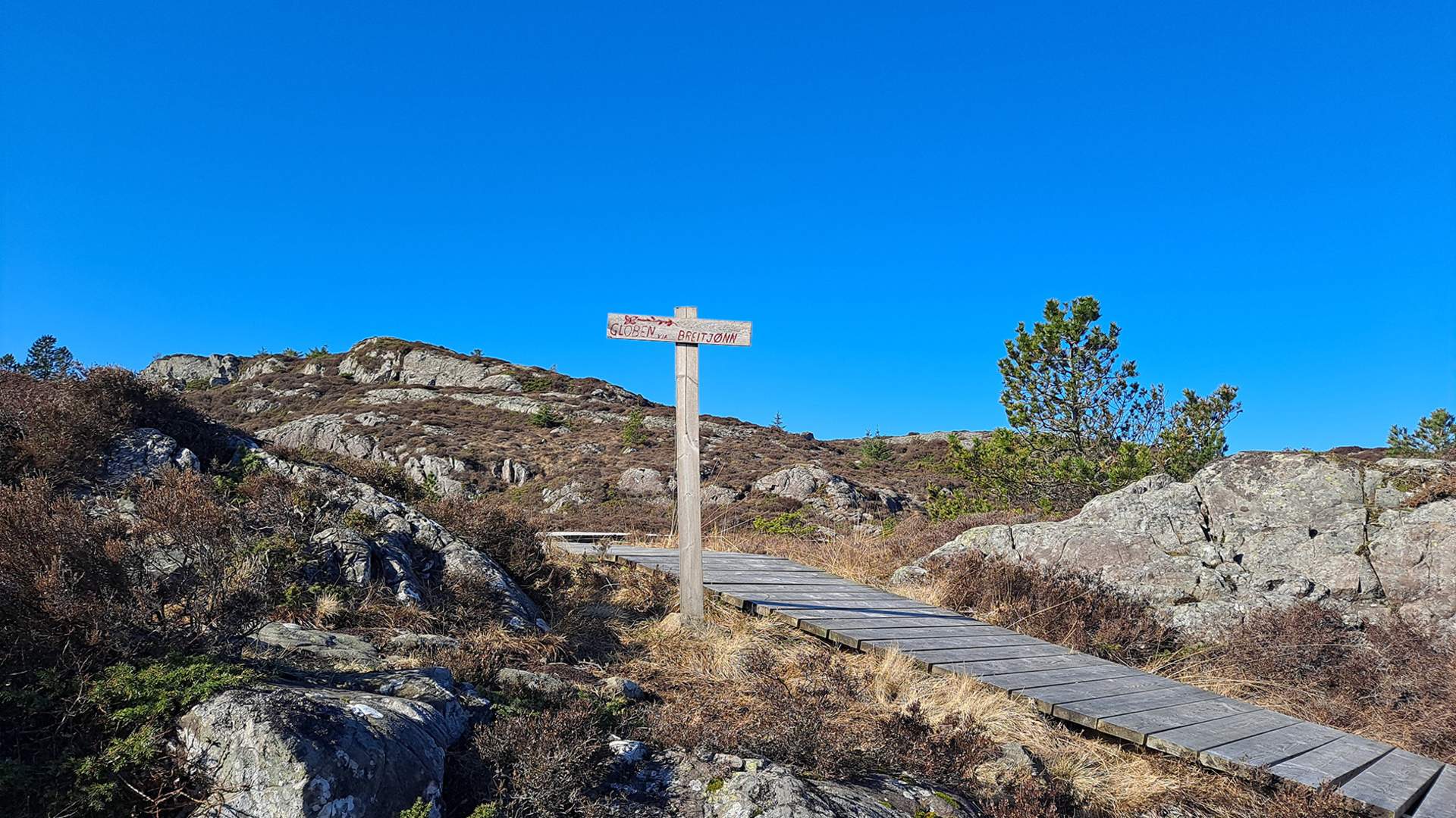 Skilt som viser vegen mot Globen.